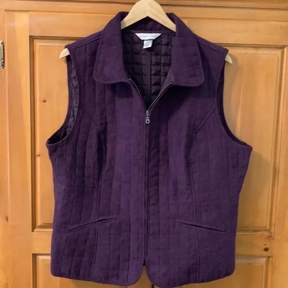 Christopher&Banks eggplant vest L - Picture 2 of 12